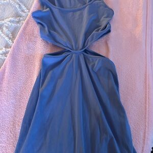 SHEIN Blue Halter Bodycon Midi Dress for Cocktail Nights